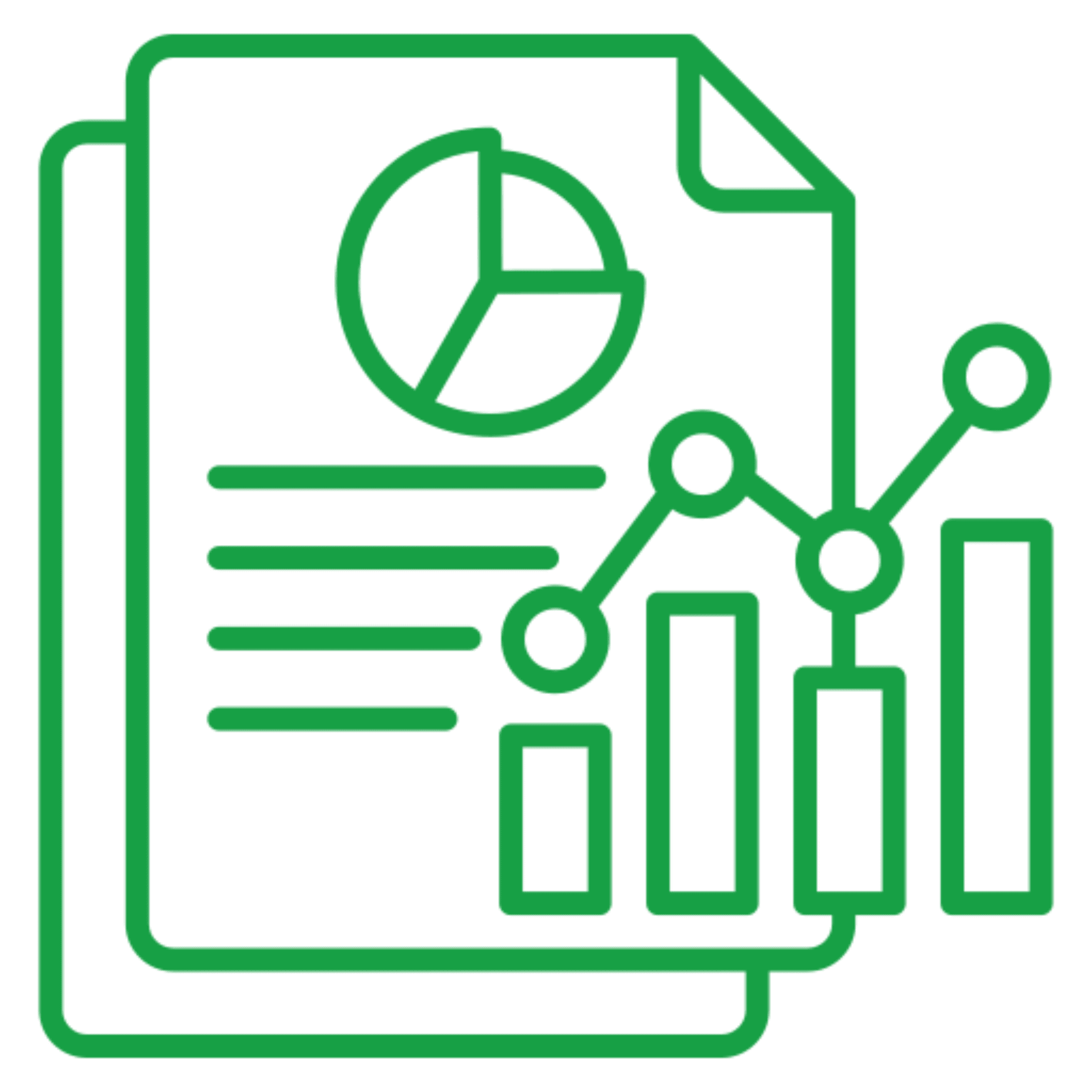 Data analysis graphic with charts and graphs.